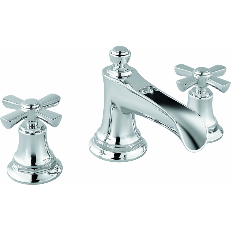 Rook® Widespread Bathroom Faucet with Drain Assembly, Chrome, 1.2, Cross