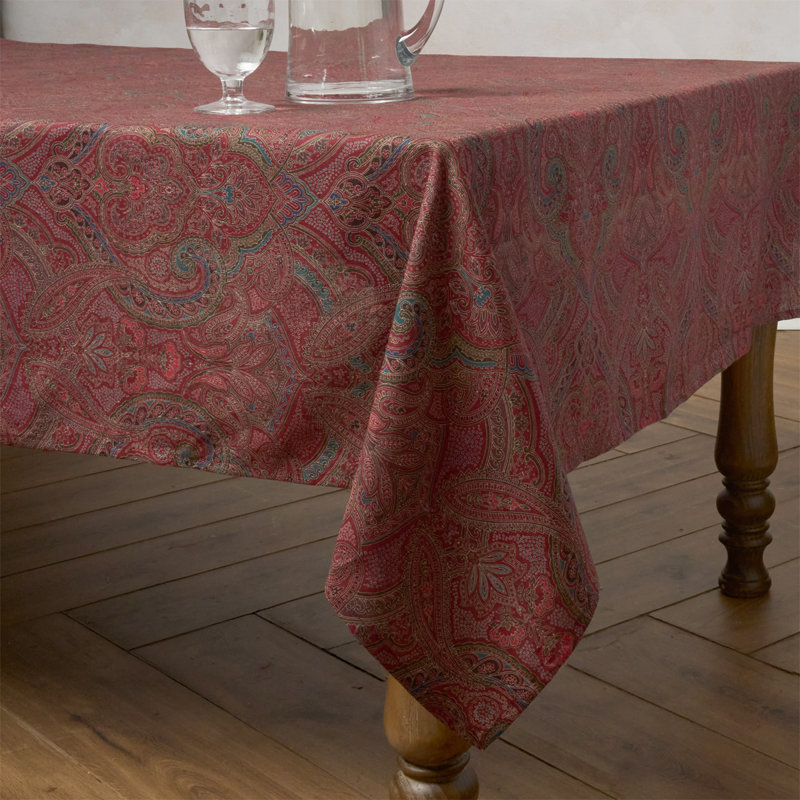Paisley 60" x 120" Tablecloth, Red