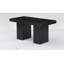 Bureau d'ordinateur de bureau moderne de 63 pouces avec double caisson robuste et bureau pour bureau à domicile, noir