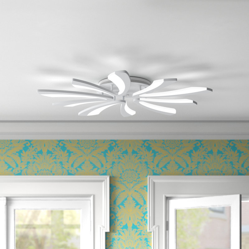 Jackeline Modern Unique V-Shaped 5-Light Ceiling Flush Light