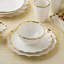 Regency Gold 16-Piece Porcelain Dinnerware Set for 4 – Luxury Gold-Rimmed Plates, Bowls & Mugs – Elegant, Dishwasher-Safe Tableware for Formal Dining, Entertaining & Special Occasions