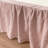  Stone Washed French Linen Ruffled 16 inch Bed Skirt-89439664-89439668