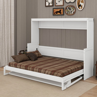 Full Murphy Bed With Hydraulic Lift And Desk Design