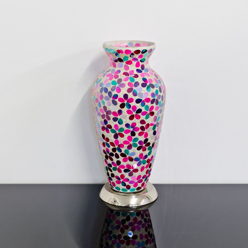 Cullinan Glass Novelty Table Lamp, Pink/Green