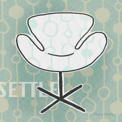 Fauteuil rétro IV bleu / noir