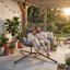 Fauteuil double avec support et coussin-129892869