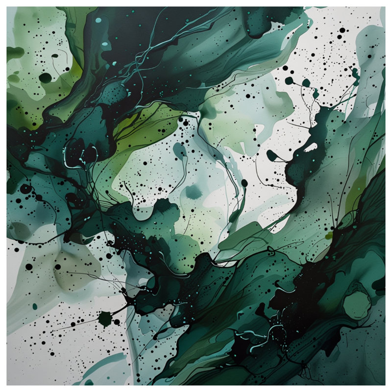 Rideau de douche abstrait - Art Modern Decor, 70in W x 72in H
