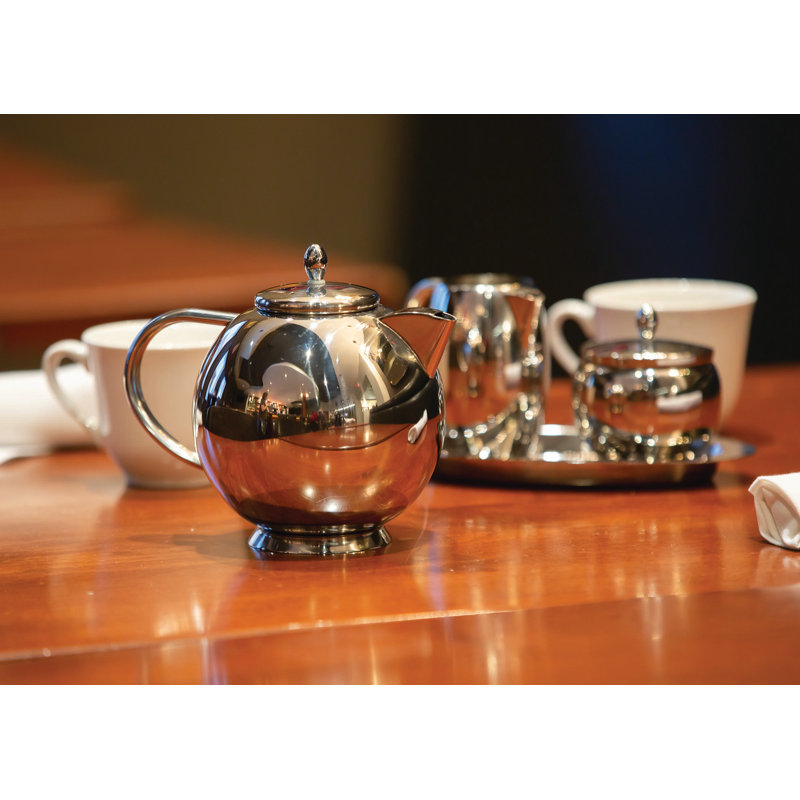 Polished Stainless Steel 40.5 Ounce Teapot