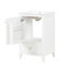 Meuble-lavabo de 20 po avec lavabo, armoire de salle de bain avec porte à fermeture douce, support de rangement et tiroir, blanc