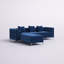 Canapé modulaire réversible en velours et chaise longue avec repose-pieds Dawson-149163665