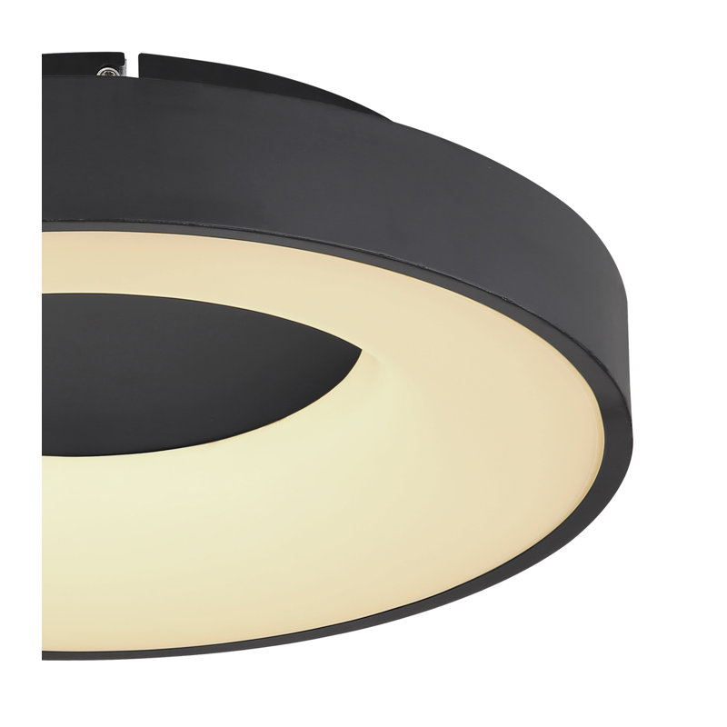 Caelab LED Flush Mount, Matte Black, 2700K