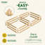 Lit de jardin surélevé en bois 4 pi x 8 pi Katsuyoshi-1014461002-1014461005