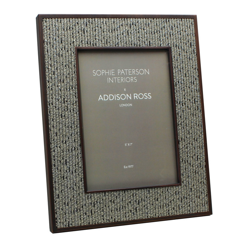 Faux Rattan Frame, Gray, 8"W x 10"H
