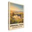 Springhill House, Northern Ireland - Romantic Country House Travel Poster. Giclee Print On Wrapped Canvas. Wall Art, Home Decor - Castles & Palaces, Northern Ireland - Wrapped Canvas Print-1190027403