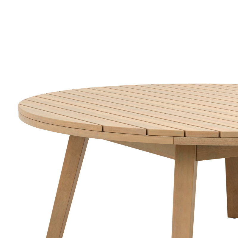 Pablo Solid Acacia Wood Patio Coffee Table, Natural