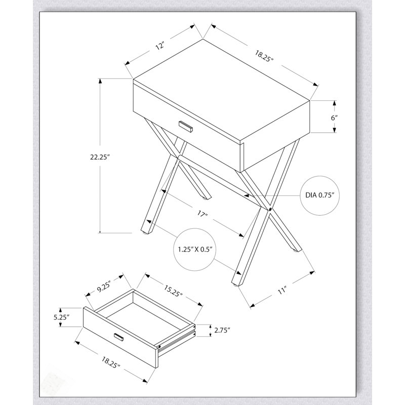Table d'appoint moderne en bois récupéré avec tiroir de rangement pour le salon et la chambre à coucher, élégante et fonctionnelle