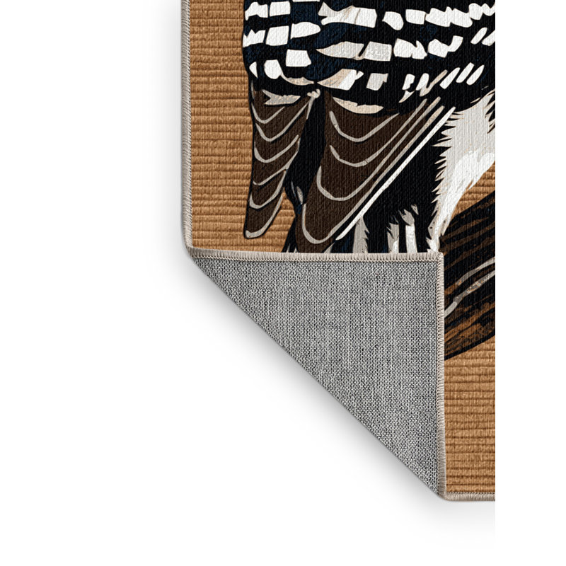  Tapis lavable avec des oiseaux duveteux, Tapis de couloir 2 pi x 4 pi