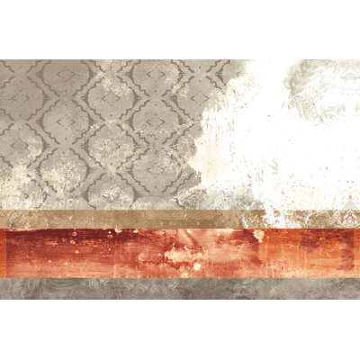 Warm Stripe Abstract - Wrapped Canvas Art Prints
