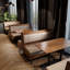 Light Luxury Craft Style Cafe Restaurant Bench Faux Leather Upholstered Bench