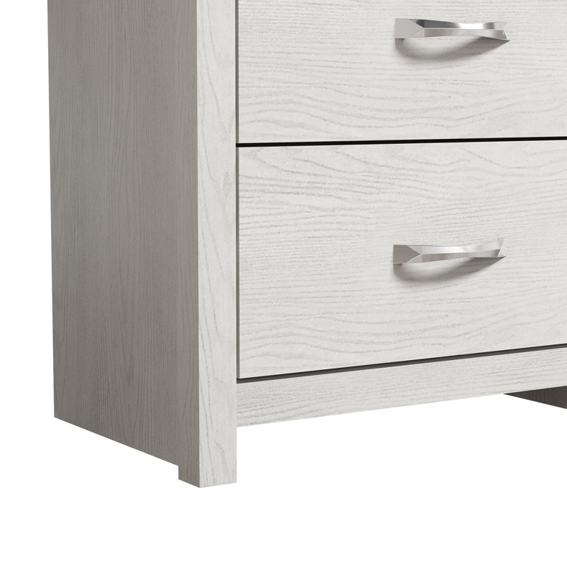 Roddy Transitional 46.9" W 6 Drawer Dresser, Antique White 