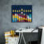 «Bold Colorful Menorah» par Linda Woods, art mural sur toile-1640757729