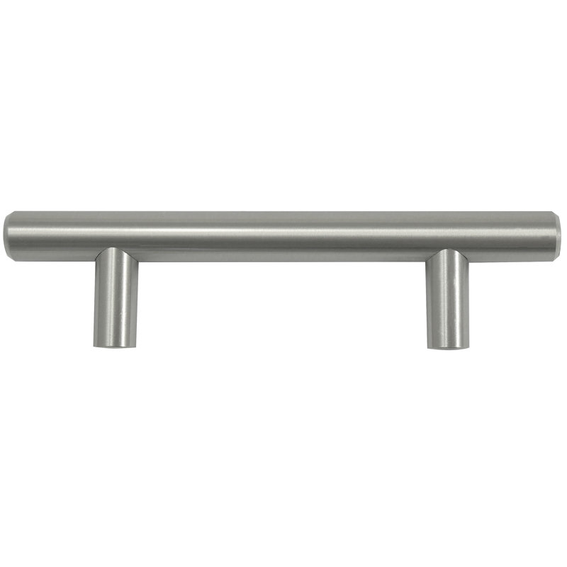 Melrose Brushed Nickel Cylindrical Bar Pull with Mounting Hardware