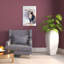 «Curious Cat and Butterfly Playful Contemporary Butterfly Cat Nature Portrait», reproduction d'art mural-129707612