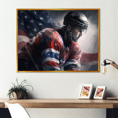 «Hockey Player On Break III», impression sur toile