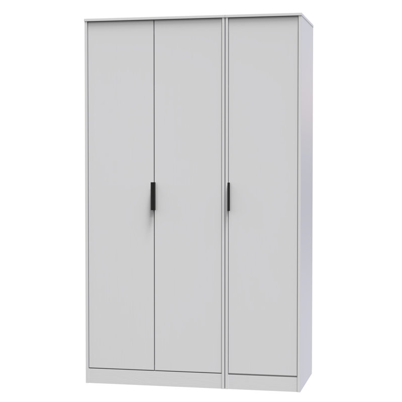 Fully Assembled Hong Kong 2 Door Wardrobe, Grey Ash, 198cm H x 116cm W x 53cm D