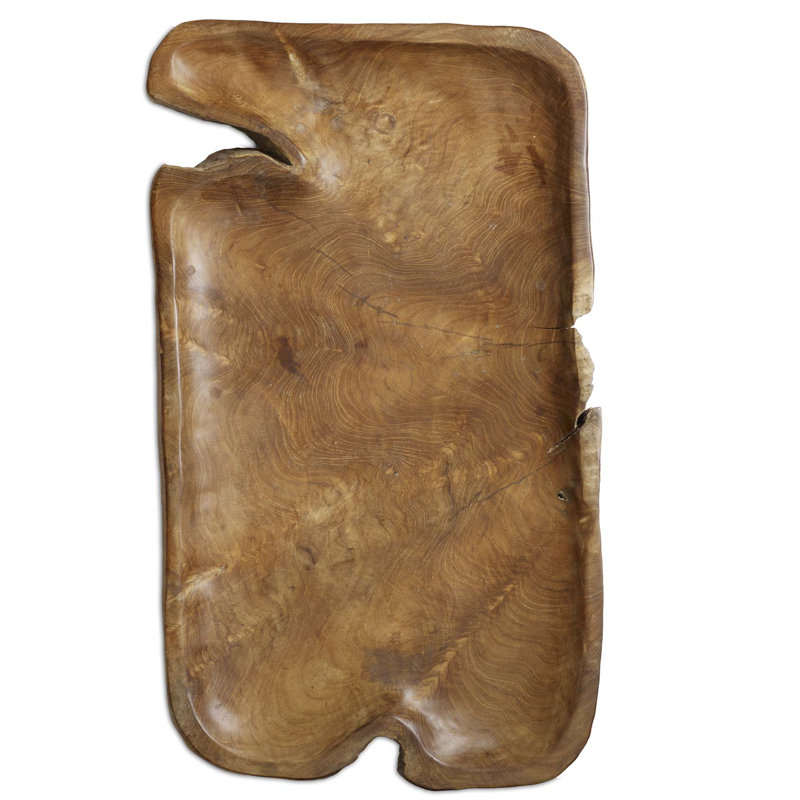 Natural Teak Organic Handcrafted Wooden Tray
