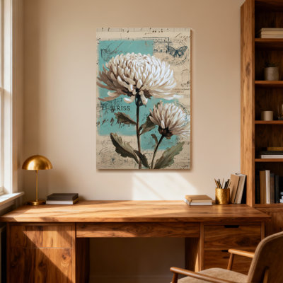 Plantes et fleurs, musique rétro, reproduction d'art sur feuille