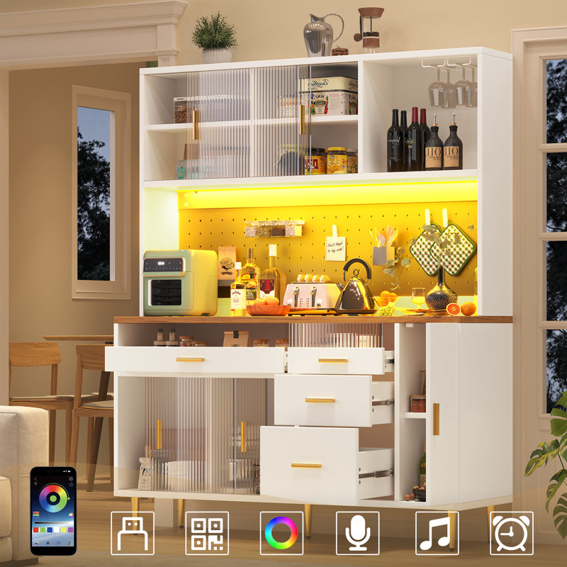 171cm Kitchen Pantry, White