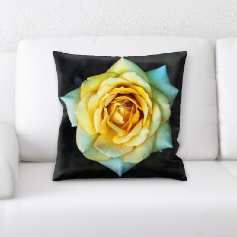 Coussin décoratif fleur à fond