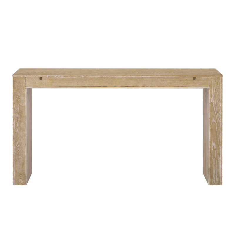 Marigold 60-Inch Long Console Table, Accent Console Table w/ 2 Drawers, Natural