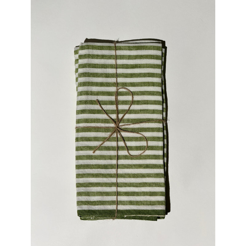 Adamsburg Linen Square Napkins, Basil