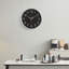 Horloge murale à quartz 16 po Ebern Designs fonctionnant à pile avec mouvement de balayage silencieux, cadre en aluminium argenté, parfaite pour la cuisine à domicile, le bureau, le bureau, le couloir, la salle de classe, le visage-751930056-756788023