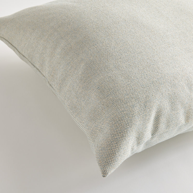 Gage Polyester Throw Square Indoor/Outdoor Pillow Cover & Insert, 24"H x 24"W, Subtle Blue