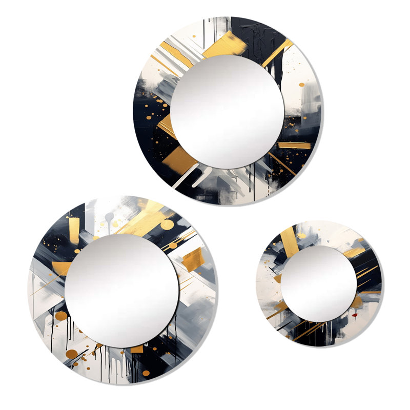 Miroir mural rond en aluminium Deztinee