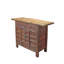 Double Top Drawer Carved Elm Sideboard