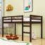 Lit mezzanine simple en bois avec grand espace de rangement-426273290