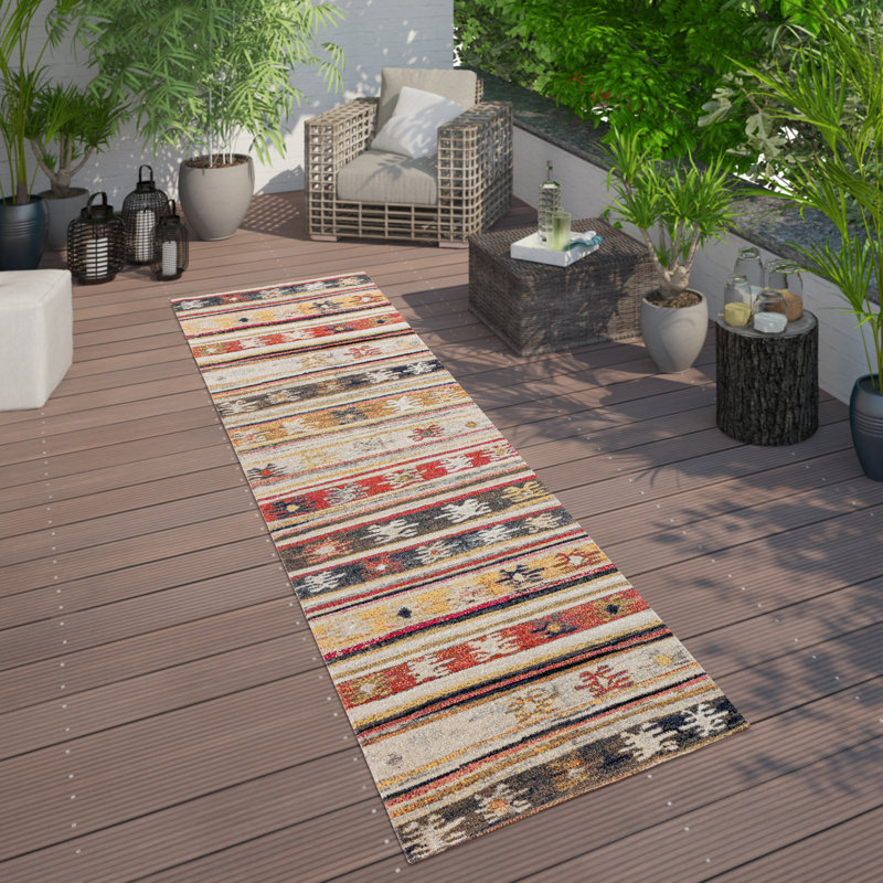 Claydon Aztec Pattern Area Rug, Round 160cm