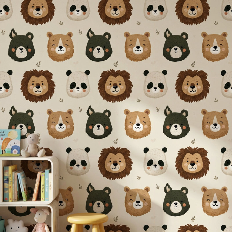 Papier peint animaux animaux, Peler et coller