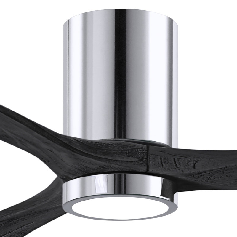 Irene LED Ceiling Fan, Polished Chrome, Matte Black, 42"