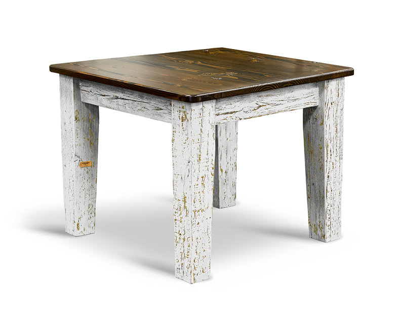 Elgin Dining Table, Ebony, 31" H x 42" W x 42'H L, White Wash