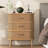 Fluted 3 Drawers Nightstand With Sliding Door
