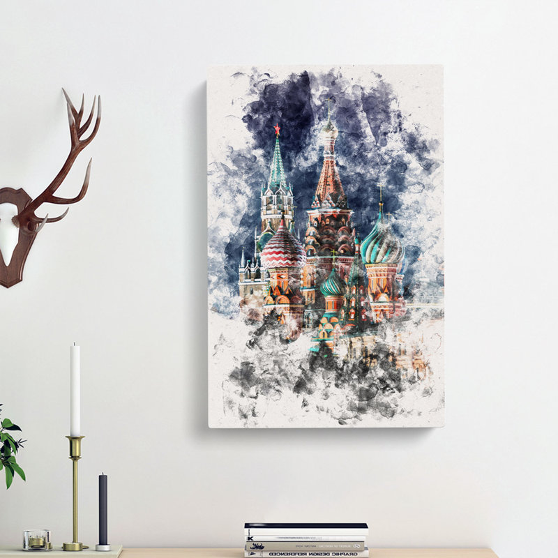 The Kremlin in Moscow Russia - Wrapped Canvas, 76cm H x 50cm W x 3cm D