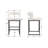 26’’ Upholstered Faux Leather Hollow Back Counter Stool With Metal Frame, Modern Round Arms Counter Height Bar Stool For Kitchen Island/Dining Room/Home Pub