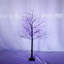 Arbre effrayant 3 lumières d'Halloween avec lumières mauves, 4 pi 5 pi et 6 pi, arbre noir illuminé pour la décoration d'Halloween