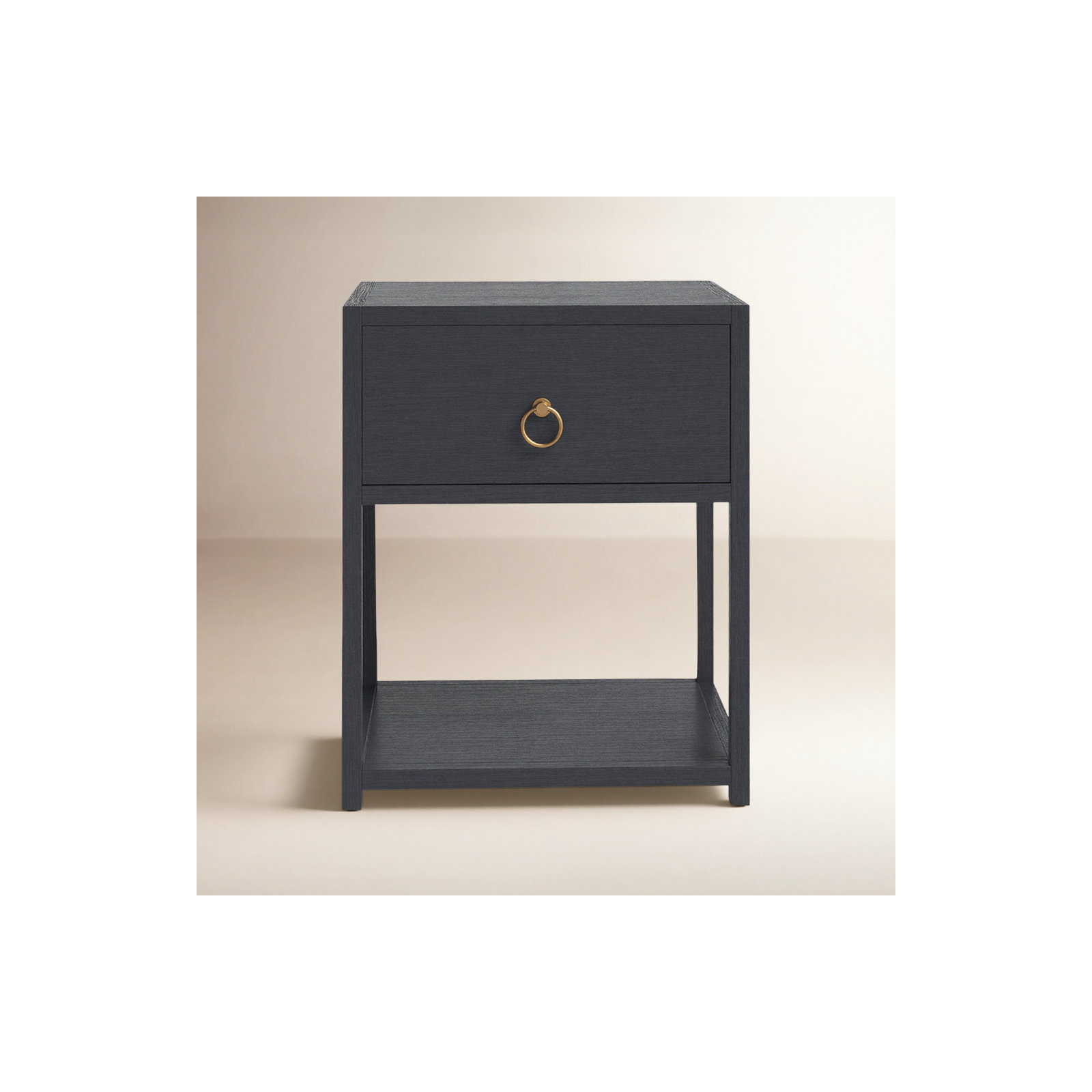 Elin 1-Drawer Nightstand, Navy Blue