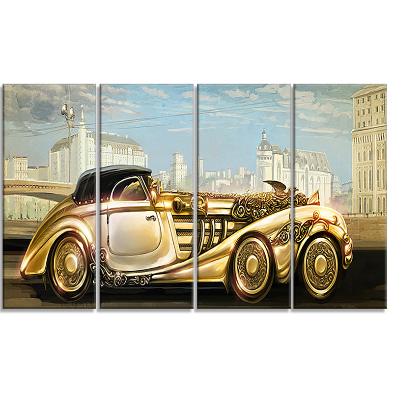 Abstract 4-Piece Canvas Art in Premium Cotton